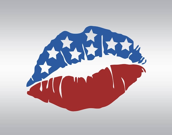 Download Lip Lips american flag SVG Clipart Cut Files Silhouette Cameo