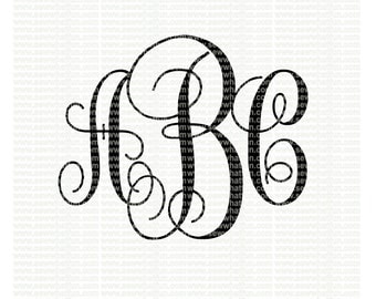 Vine Monogram SVG, cutting file, vinyl file, svg, monogram, svg file, cameo file, cricut, vine monogram, svg, vine monogram font, download