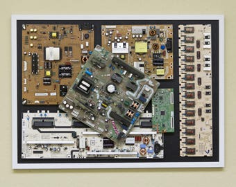 Free Shipping | Industrial, Computer, Circuit Board Picture Frame Wall Art (28.5" x 20.5")