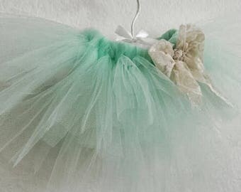 Mint tutu, toddler tutu, photo tutu prop, photo prop, birthday tutu, flower girl tutu, tutu, fluffy tutu