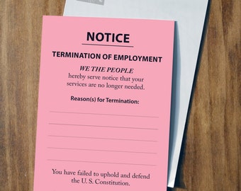 PINK SLIP | Anti-Trump Postcard