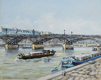 La passerelle des arts - Peinture à l'huile