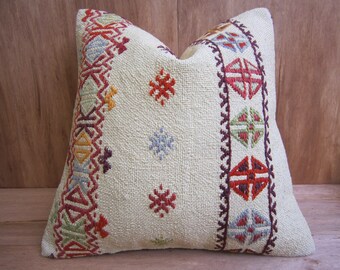 home living,home decor,vintage,kilim pillow,turkish pillow,rustic decor,handwoven pillow,throw pillow,accent pillow,16x16,decorative pillow