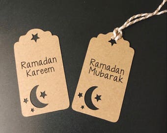 Set of 12 ramadan mubarak Water Bottle Labels