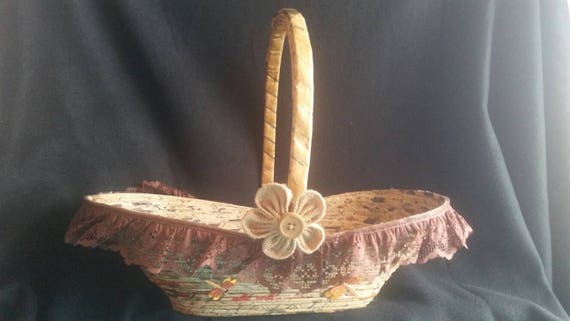 SALE Upcycled Newspaper Basket - Paper Basket- Recycled Newspaper- First Anniversary Gift - Paper Basket - Handmade Basket -Newspaper Basket