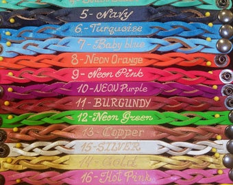 Personalized Custom Leather Bracelet-Matching Couple Leather Bracelets-Custom Engraving Bracelet-Personalized Quotes-Custom Team Bracelets