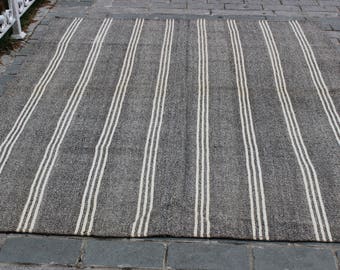Gray Turkish Rug 8.8"x6.8"Feet