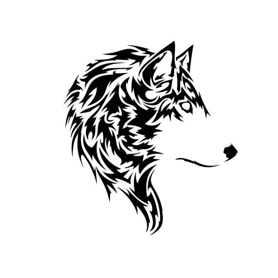 Tribal Wolf Head Graphics SVG Dxf EPS Png Cdr Ai Pdf Vector   Il 570xN.1205454158 18z2 