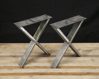 Steel Bench Legs, Coffee Table Legs, Metal legs, Square Bench Base, Coffee Table Base, SET(2)