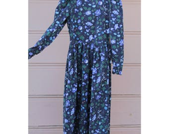 Vintage Laura Ashley corduroy floral dress NWT