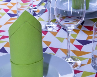 2 cloth napkins, 40 x 40 cm, with Dekosaum, green