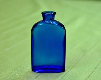 Vintage Cobalt Blue Bourjois 'Evening in Paris' Perfume Bottle