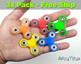 Fidget Spinner Mini Micro Tri Hand Toy for Kids and Adults - Edc - Little Hands - MADE IN USA - Non-toxic - Many Colors Choose any 3