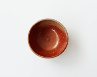 Vintage Rust Ceramic Pottery Bowl