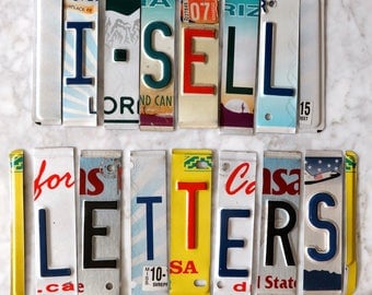 WHOLESALE LICENSE PLATE letters and numbers