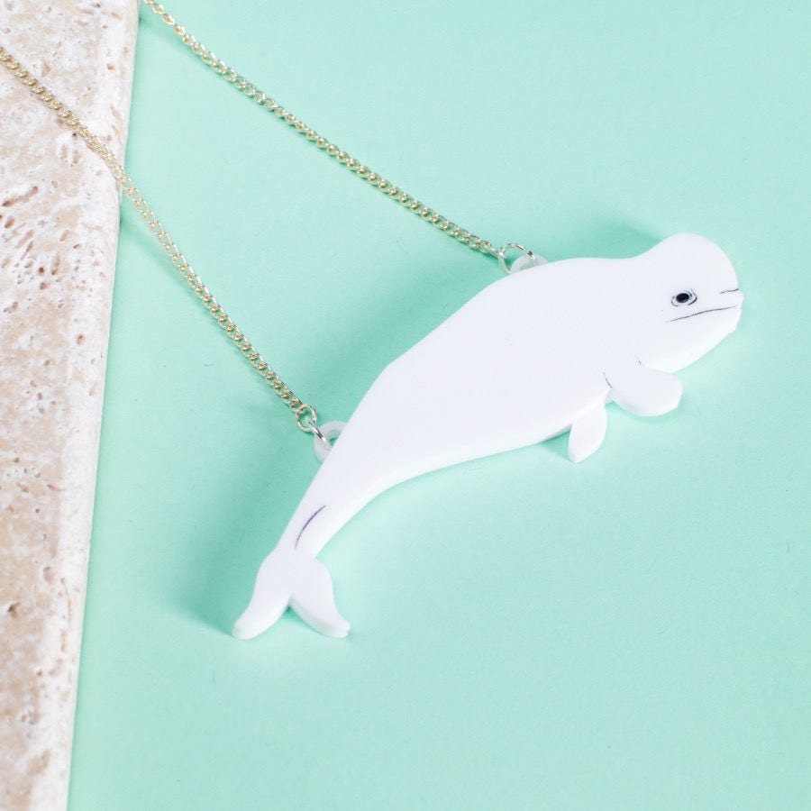 Whale Necklace Beluga Necklace Whale Jewellery Beluga