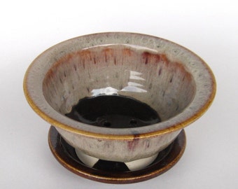 Berry Bowl - two piece - Mocha Madness Glaze