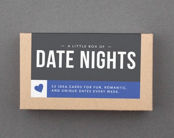 Ready To Ship. For Wife, Husband, Boyfriend, Girlfriend, Him, Her, Man, Woman. Romantic Valentine, Love, Anniversary. "Date Nights" (L5DAT)