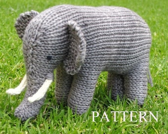 Elephant Knitting Pattern, PDF, Instant Digital Download