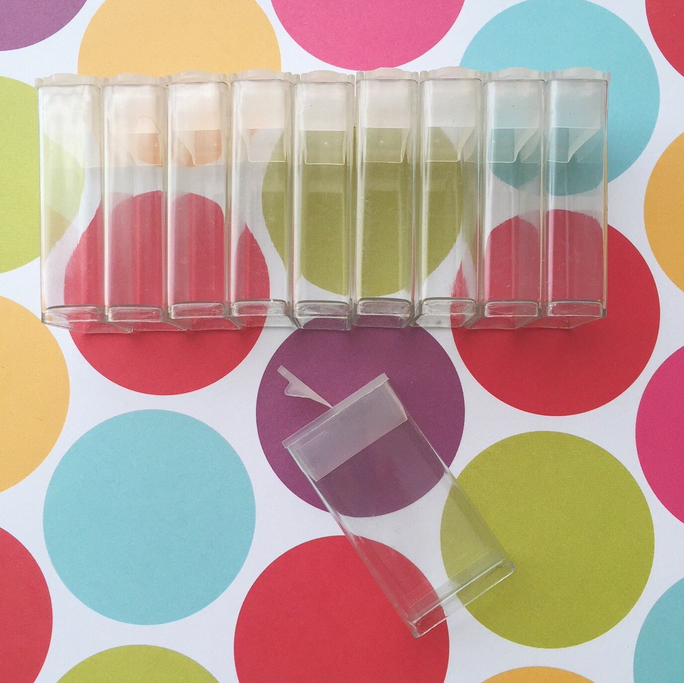 10 Medium Bead Containers with Fliptop Lids, Plastic Bead Storage from