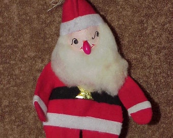 Vintage--Santa Claus--Christmas Ornament--Flat Design--Felt