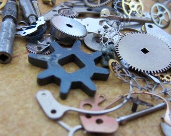 Vintage WATCH PARTS gears - Steampunk parts - K24 Listing is for all the watch parts seen in photos