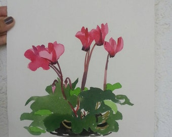 Cyclamen - original watercolor painting