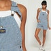 Osh Kosh Overalls 90s Denim STRIPED Shorts OshKosh Jeans Shortalls Women Grunge 80s Blue Suspender Hipster Vintage Extra Small xs