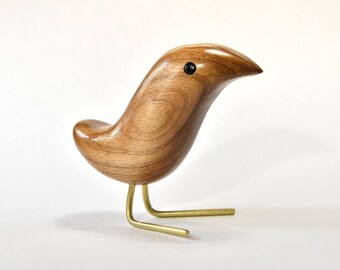 Wooden Birds Wife Gift for Mom Animal Sculpture Bird Wood Carving Cute Gift Idea Stylized Wood Sculpture, Birthday Gift, Best Friends
