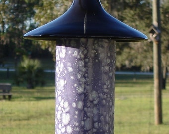 Ceramic Bird Feeder, Grape Divine with Black