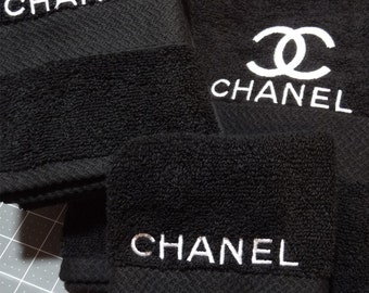 Three Piece Towel Set Embroidered with Logo