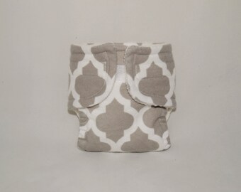 Doll Diaper - Gray Pattern - Size Large