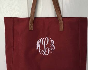 Personalized tote bag/ bridesmaids tote/ wedding tote/ monogrammed tote bag/ beach bag/ teacher bag/ diaper bag