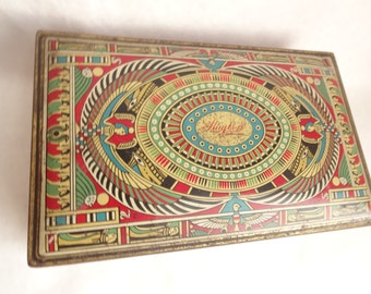 Egyptian Revival Candy Tin Huyler's CA 1923