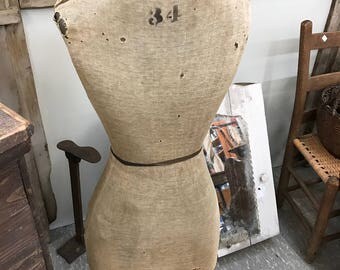 Antique Dress Form, Child's Vintage Dress Form on Stand, Vintage Mannequin, Vintage Department Store Display