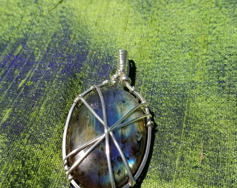 Labradorite Wire Wrapped Pendant