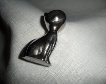 Vintage Sterling Silver Cat Pendant