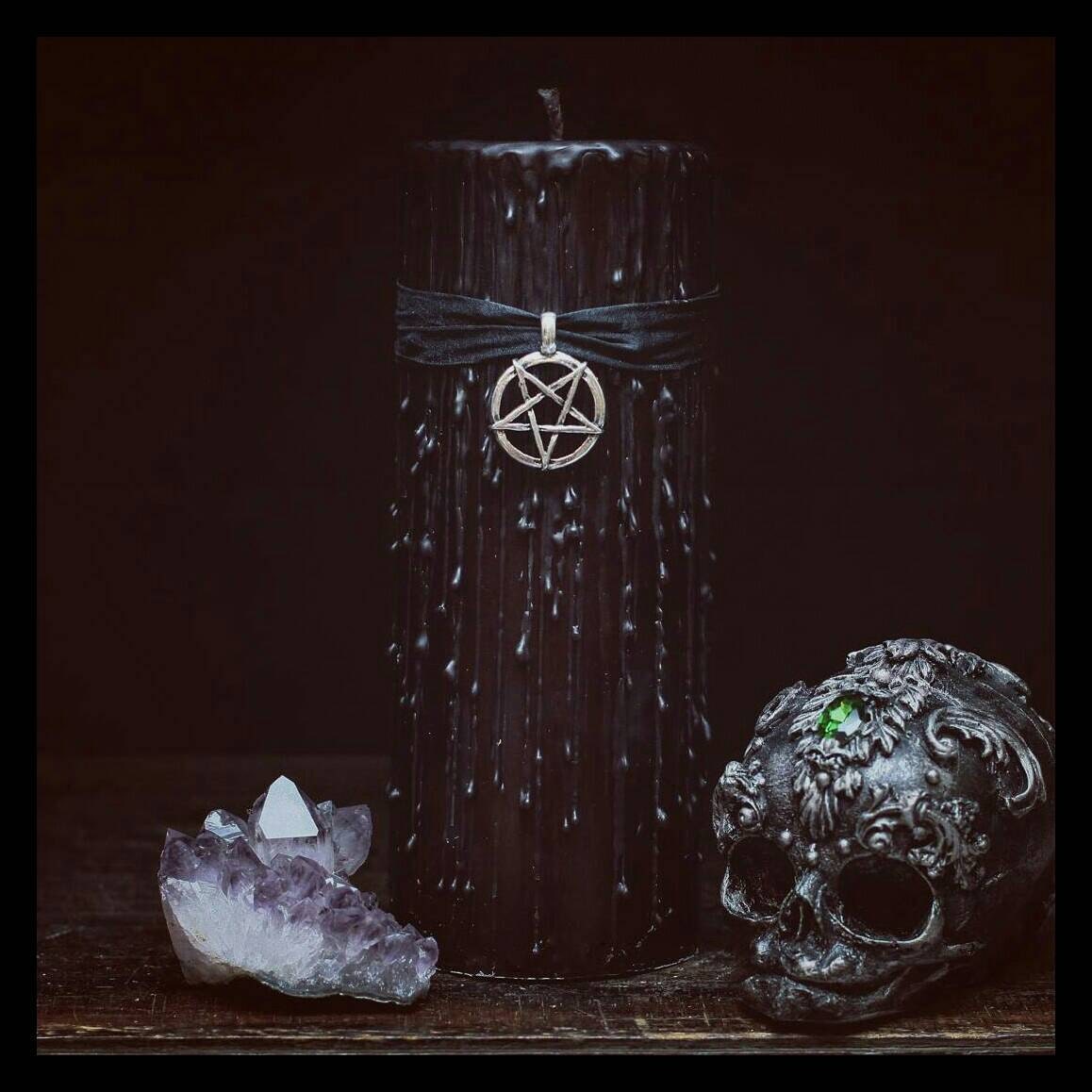 Witches Black Magic Candle Wicca Ritual Candle Gothic