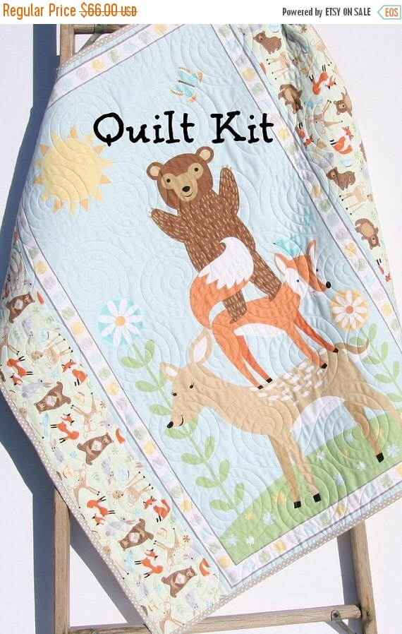 blanket kits quilting baby Kit by Blanket Baby Quilt Panel Quick FLANNEL SunnysideFabrics