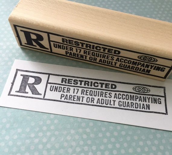 Movie Warning R Rated Restricted Rubber Stamp
