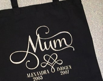 Personalised shopper tote bag