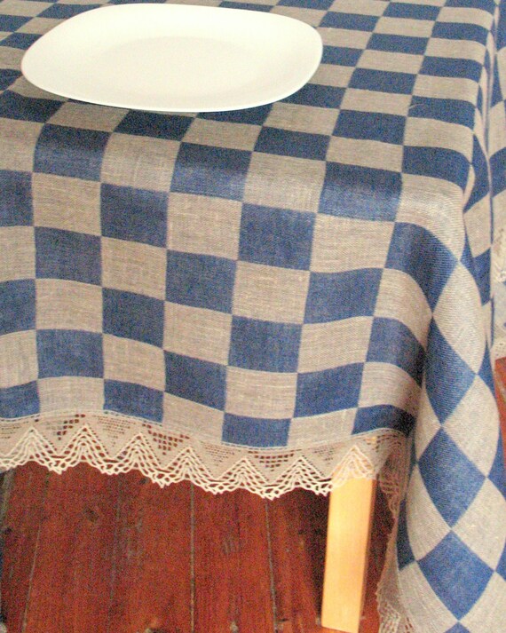 Linen Tablecloth Tablecloths Linen Blue Gray Linen Table Gray
