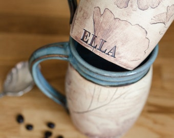 Custom Mug - Personalized Coffee Mug - Handmade mug - Rustic Mug