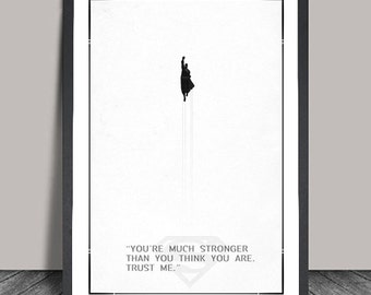 Superman Poster.Superheroes Minimalist .Avanger. Black & White Minimalist,Heroes ,Wall art, Artwork, DC comics poster, Gift,Gift for him