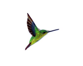 Hummingbird Art Paper machè Bird sculpture ornament Colibri