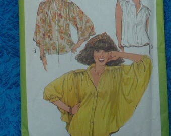 vintage 1970s Simplicity sewing pattern 8348 blouse UNCUT size 10