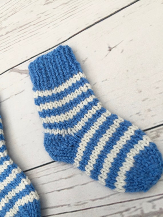 knitted baby socks newborn socks baby boy socks stripy