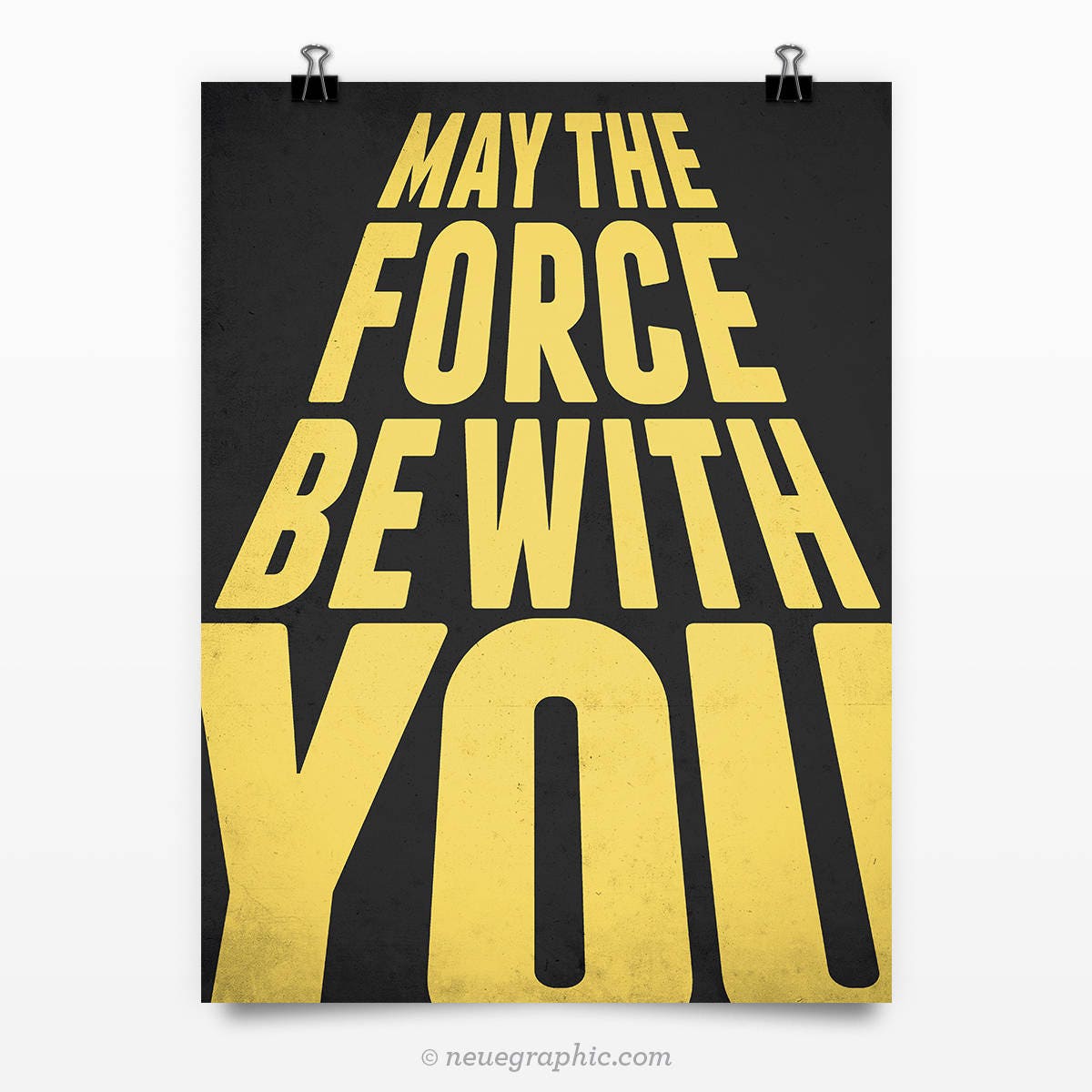 May The Force Be with you Movie Poster Star Wars Quotes