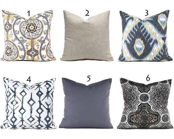 Black Pillow Covers ANY SIZE Decorative Pillows Pillow Inserts