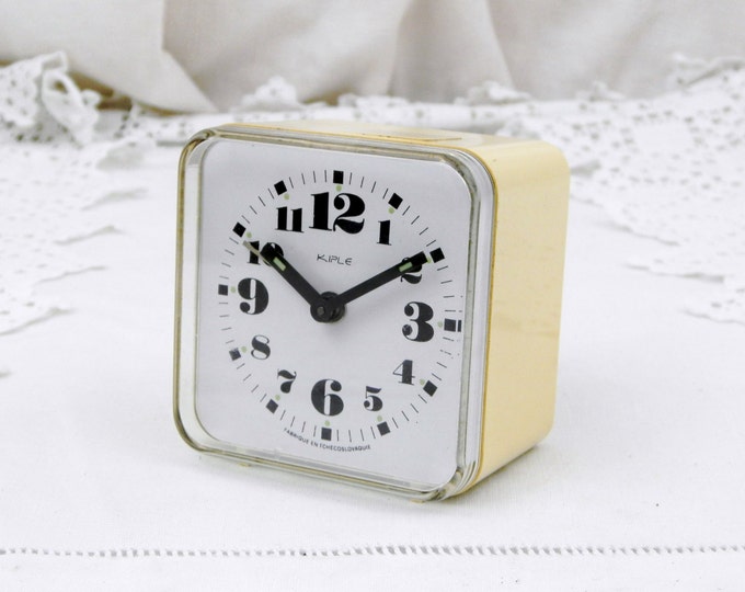 Working Vintage Mid Century Kiple Mechanical Alarm Clock from Eastern Europe, Czechoslovakia Retro Wind-up Clock, European Time Piece